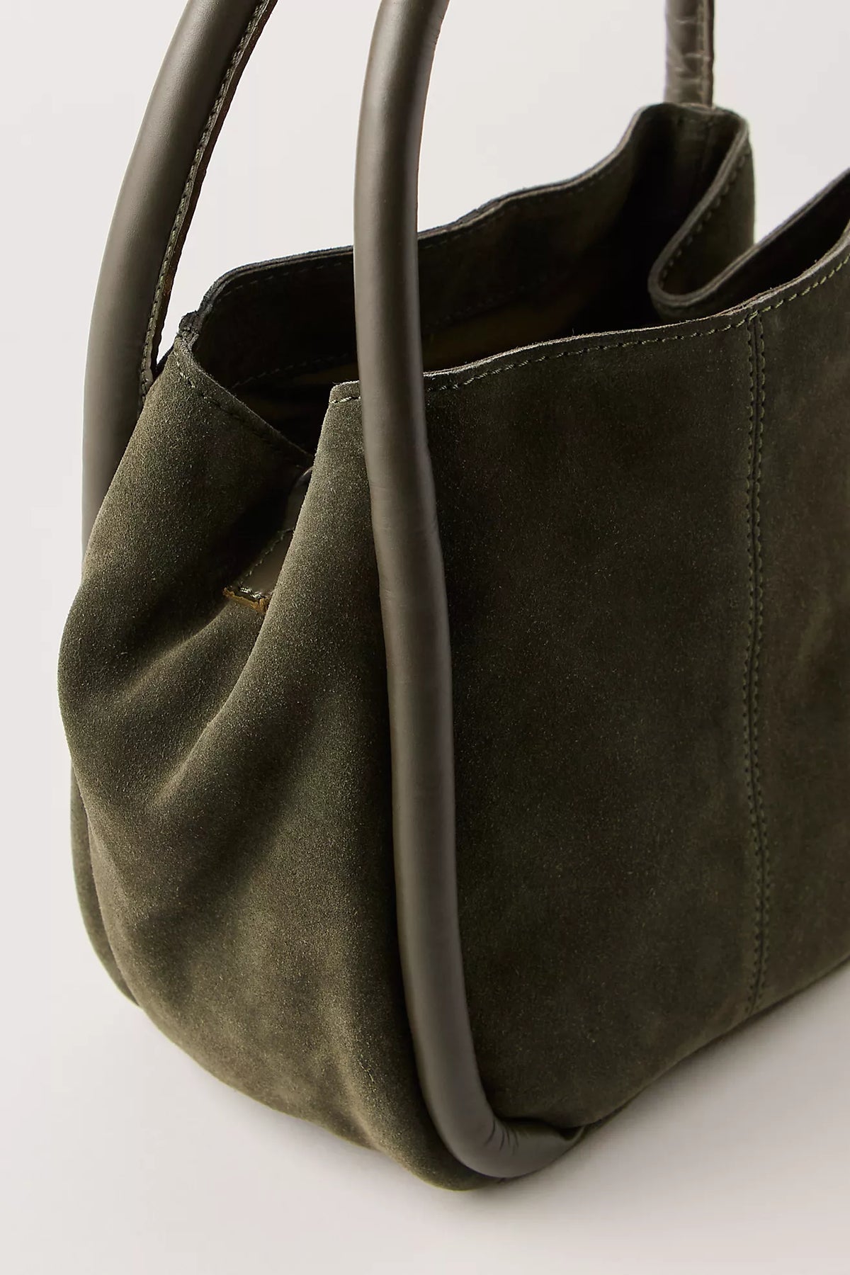 Free People Barlow Suede Bucket Bag - Dark Olive