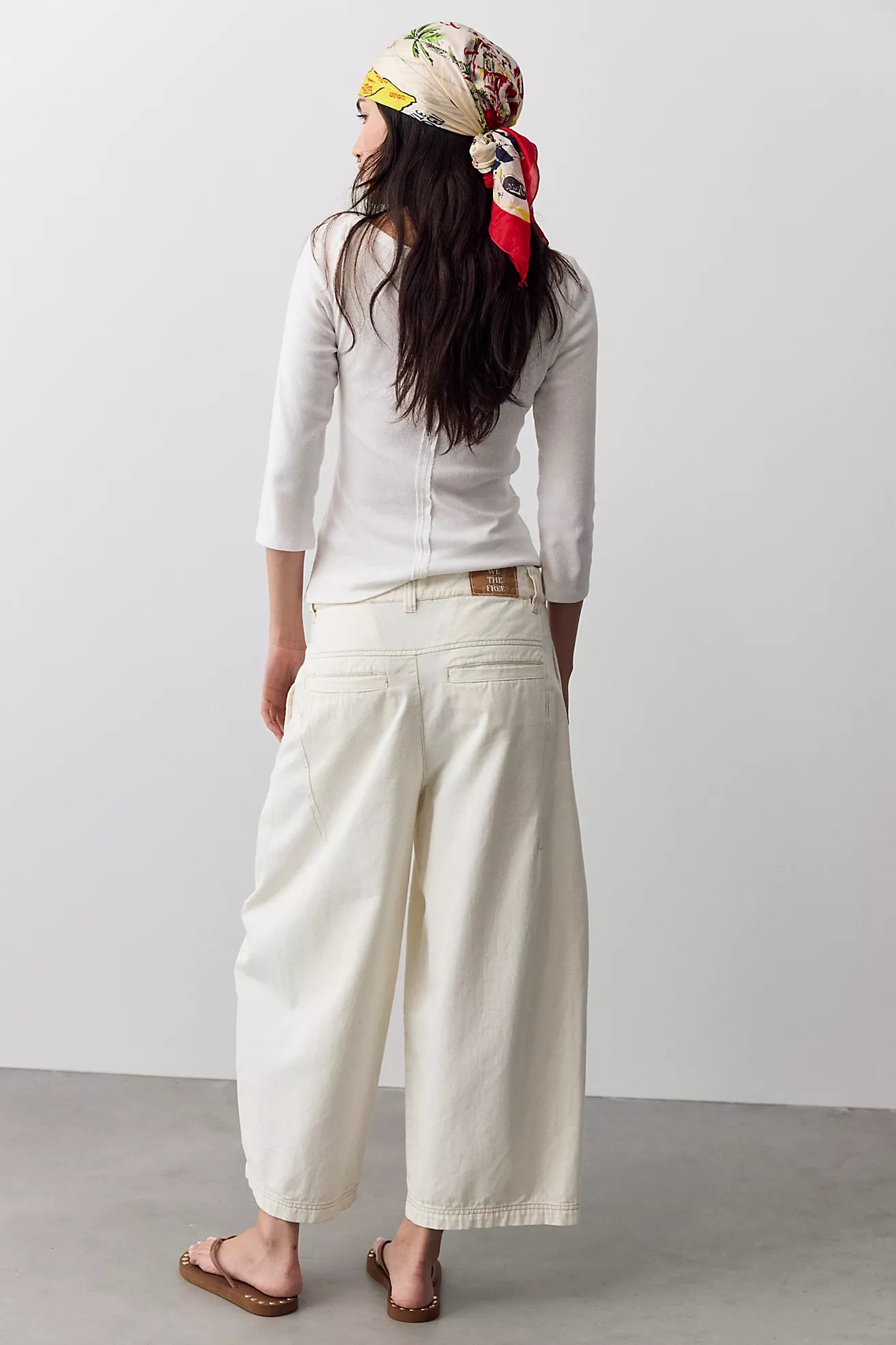 Free People Lay Down Chino Trousers - Clean Ivory