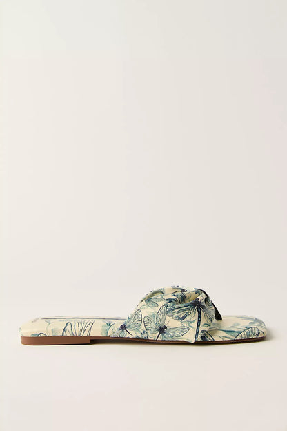 Free People Tia Ruched Printed Sandal - Dragonfly Bandana