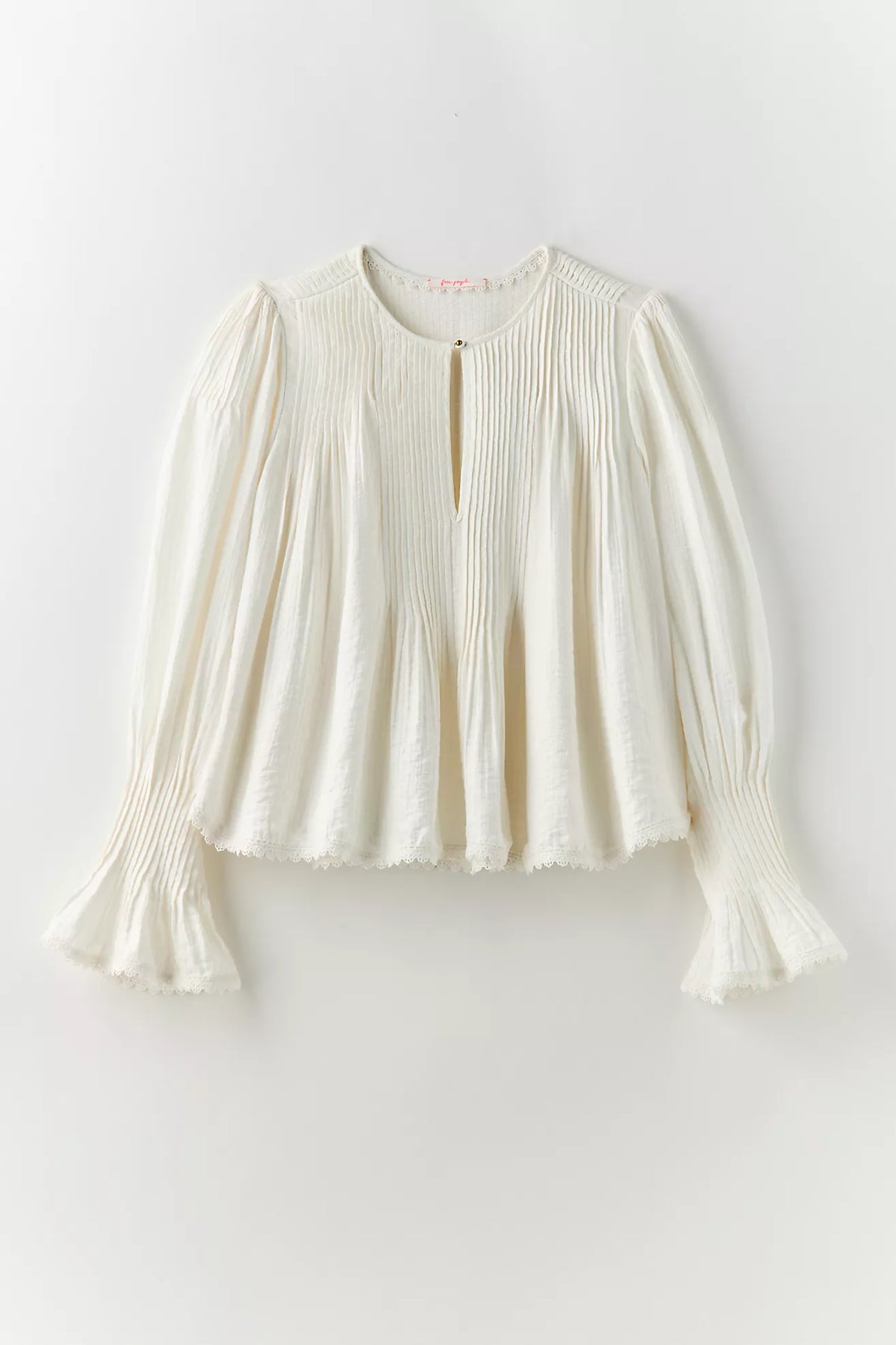 Free People Thousand Pintucks Blouse - Clean Ivory