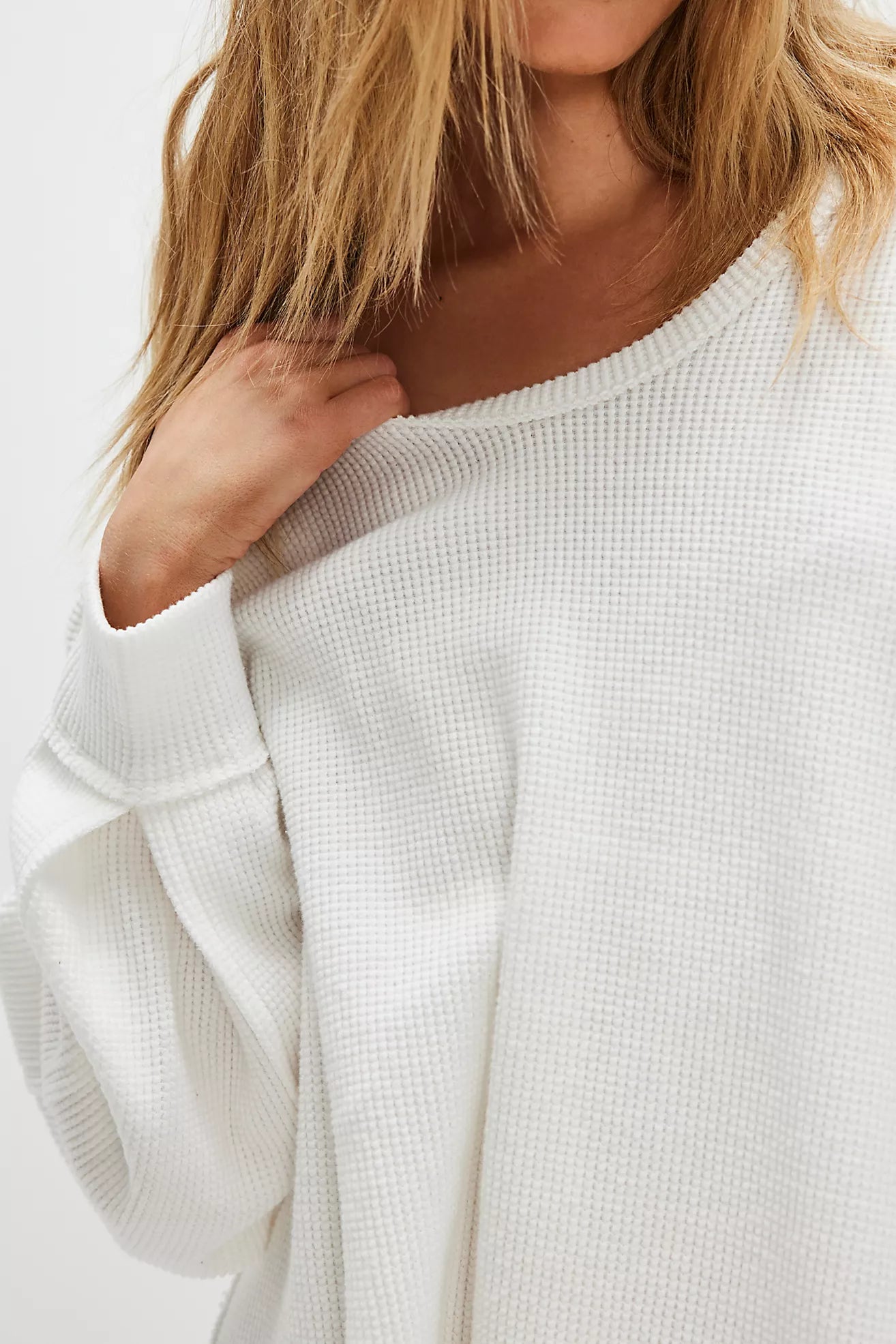 Free People Coast 2 Coast Thermal Top - Clean Ivory