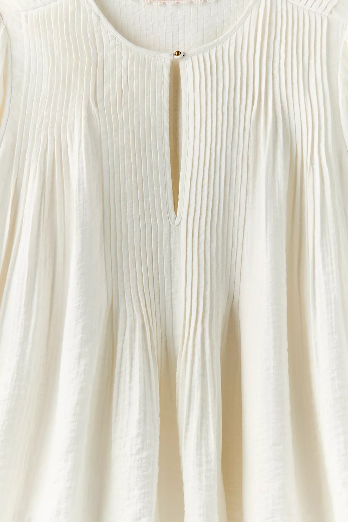 Free People Thousand Pintucks Blouse - Clean Ivory