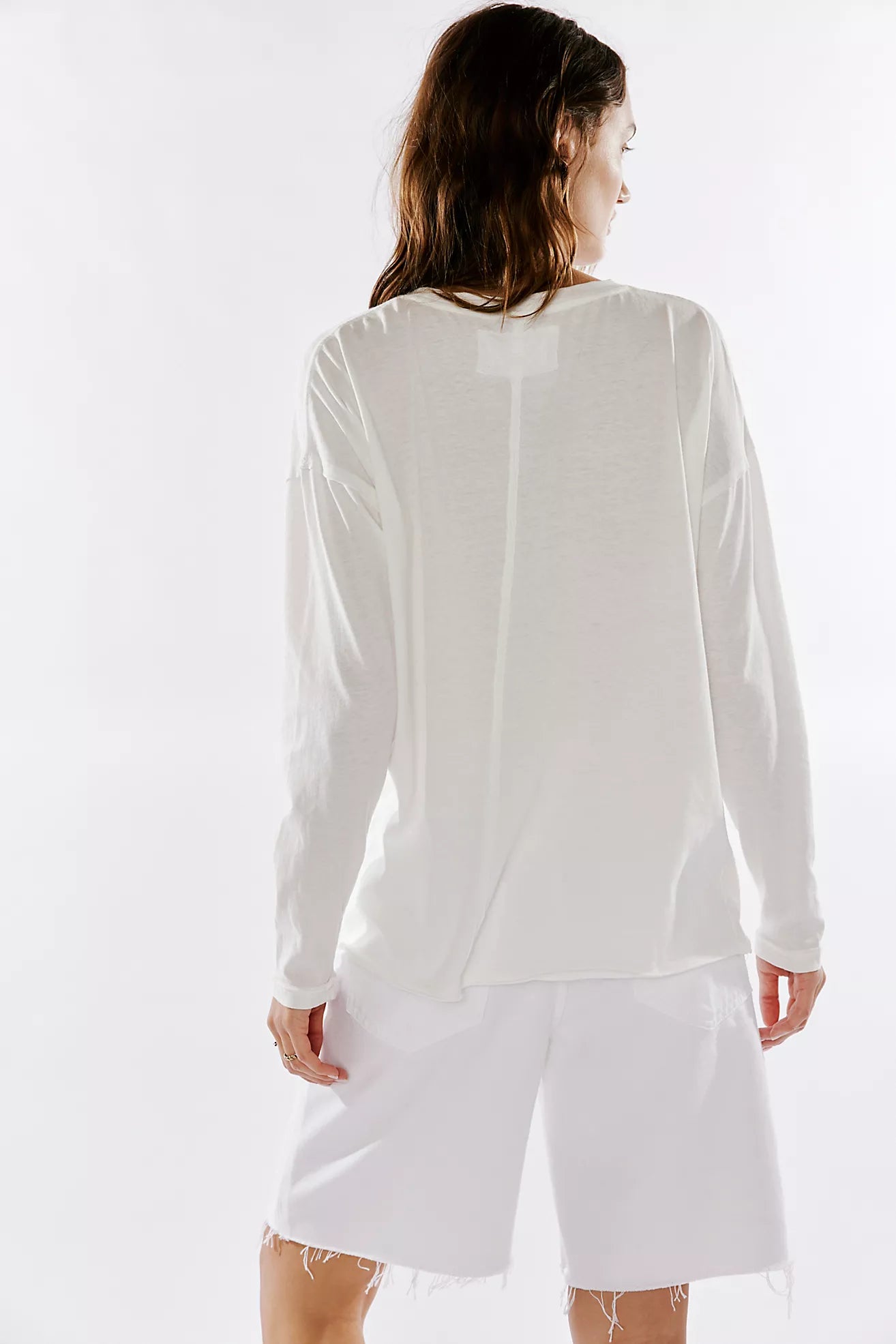 Free People Nina Long-Sleeve Tee Shirt - Ivory