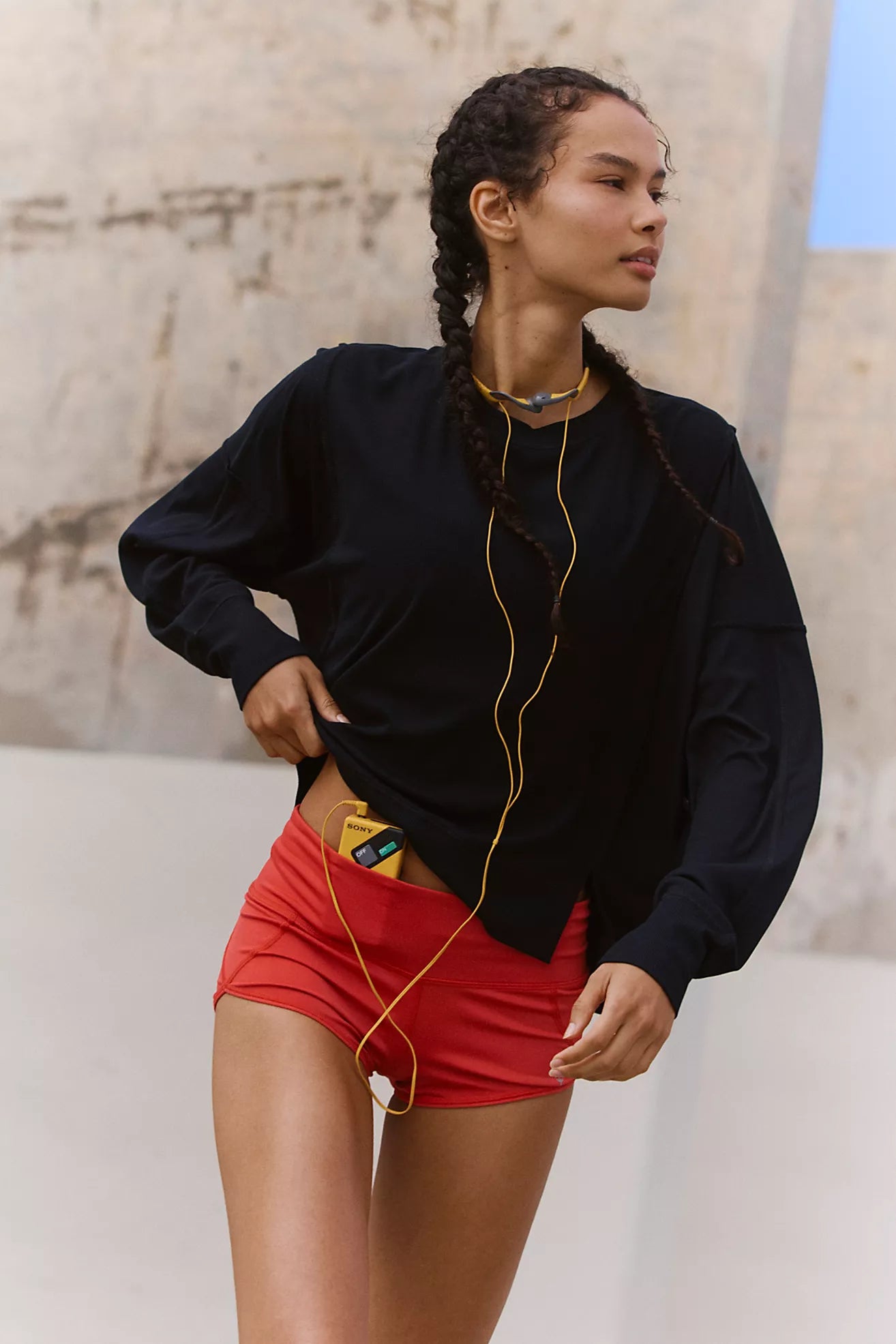 Free People All My Love Long Sleeve Top - Black