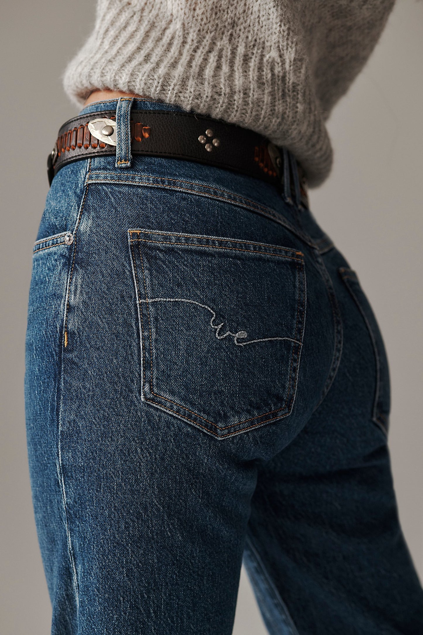 Free People Risk Taker Mid-Rise Straight Jean - Be Bold