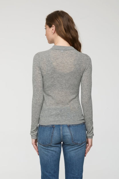 KOREY MERINO BLEND FEATHERWEIGHT RIB CARDIGAN