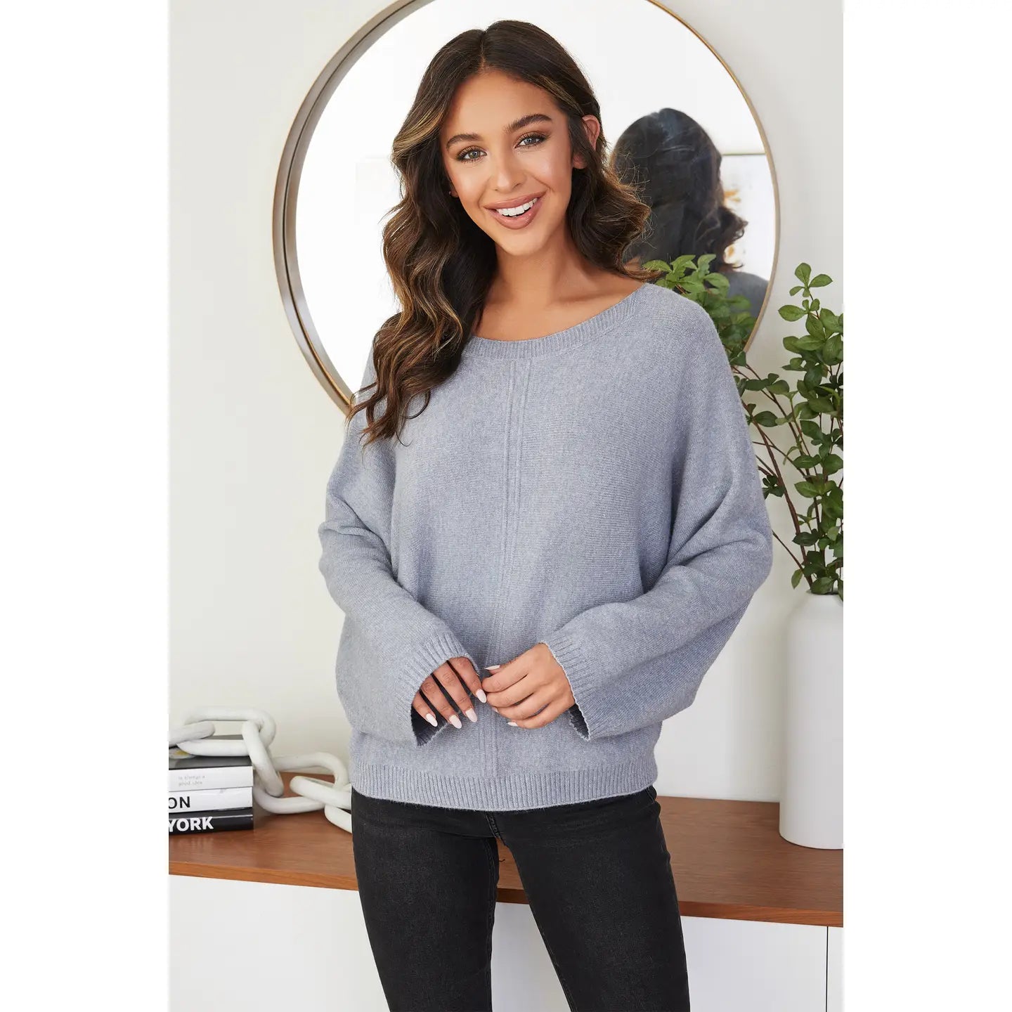 Boatneck Sweater - Grey