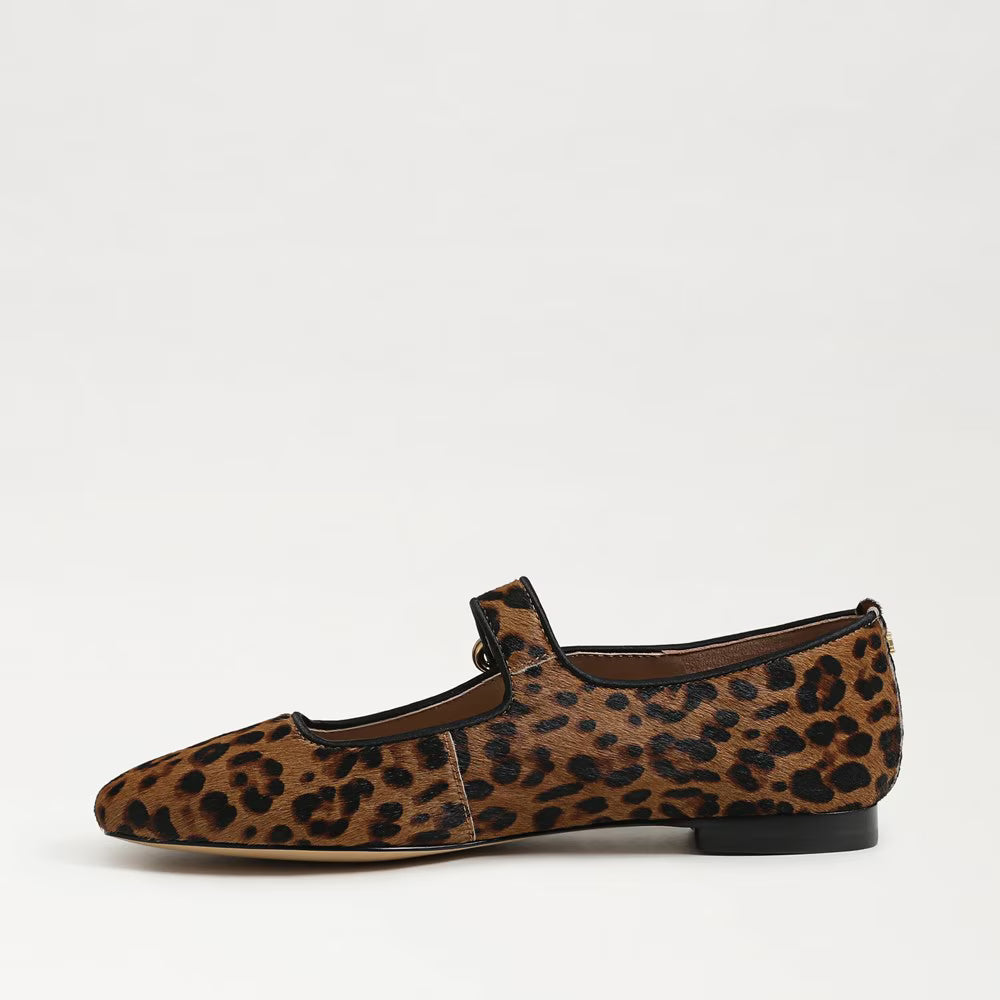 Sam Edelman Michaela Mary Jane Flat - Leopard Brahma Hair Leather