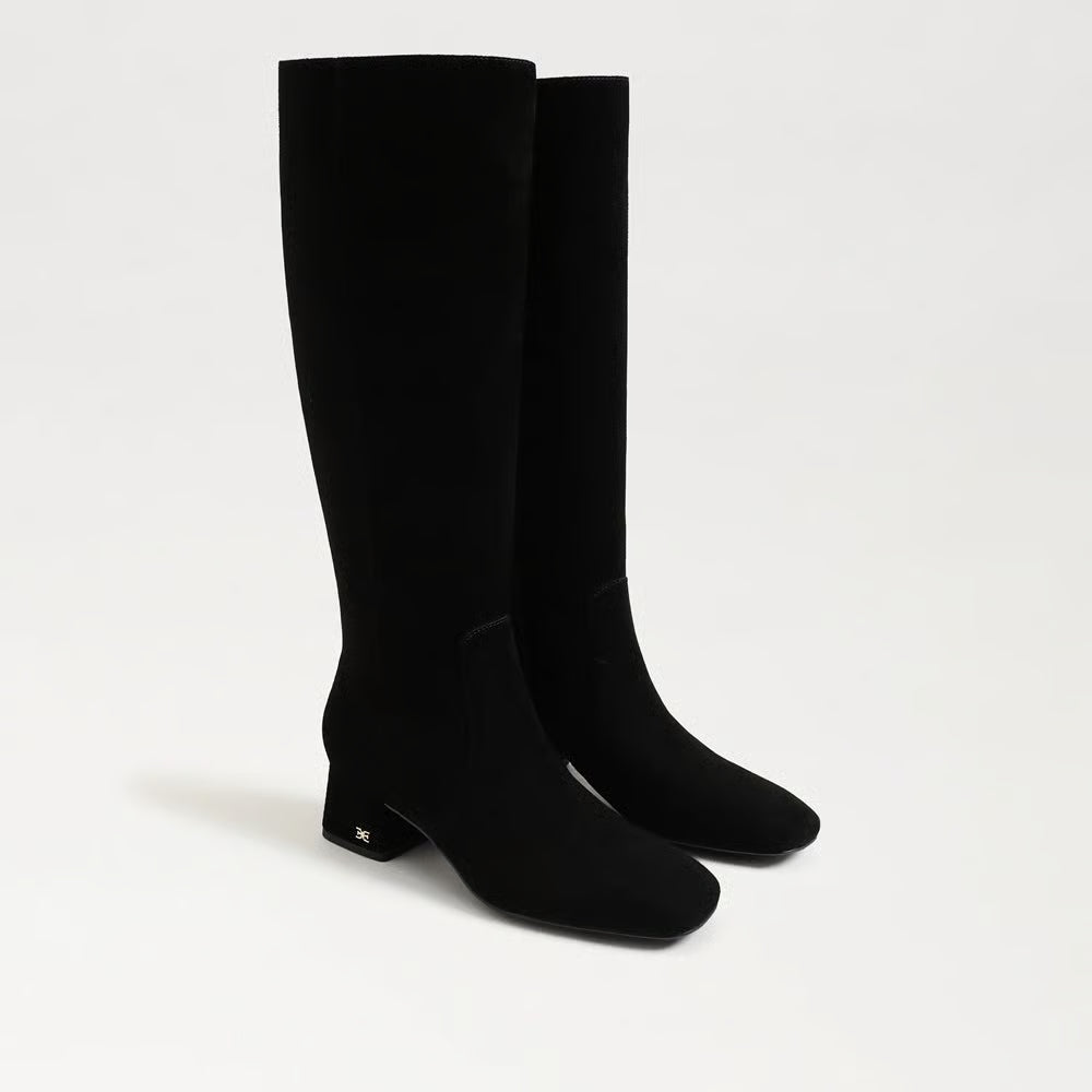 Porter Knee High Boot - Black Suede