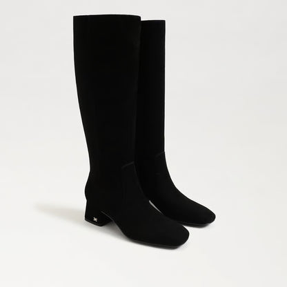 Porter Knee High Boot - Black Suede
