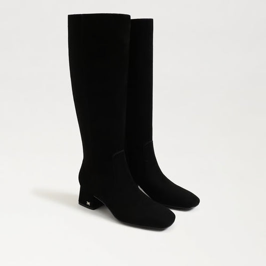 Porter Knee High Boot - Black Suede