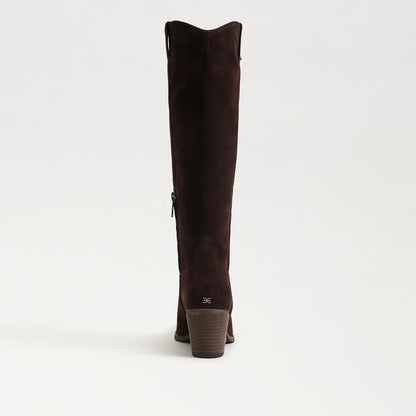 Wyatt Knee High Boot - Café Noir Suede