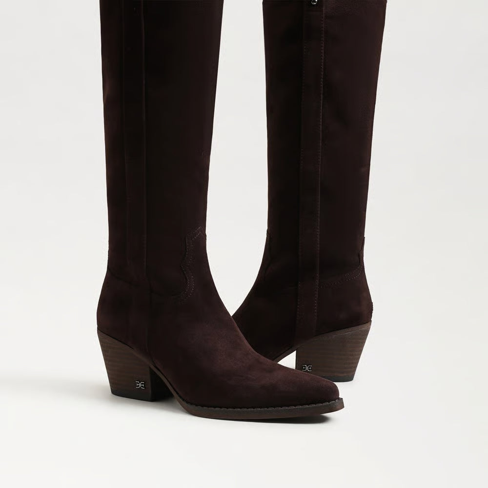 Wyatt Knee High Boot - Café Noir Suede