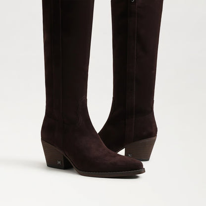 Wyatt Knee High Boot - Café Noir Suede