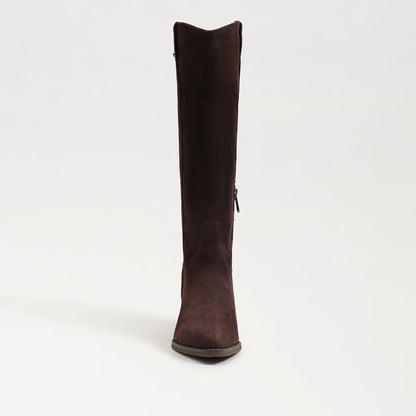 Wyatt Knee High Boot - Café Noir Suede