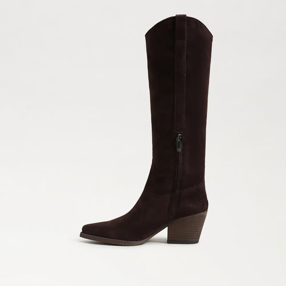 Wyatt Knee High Boot - Café Noir Suede