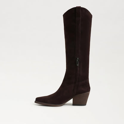 Wyatt Knee High Boot - Café Noir Suede