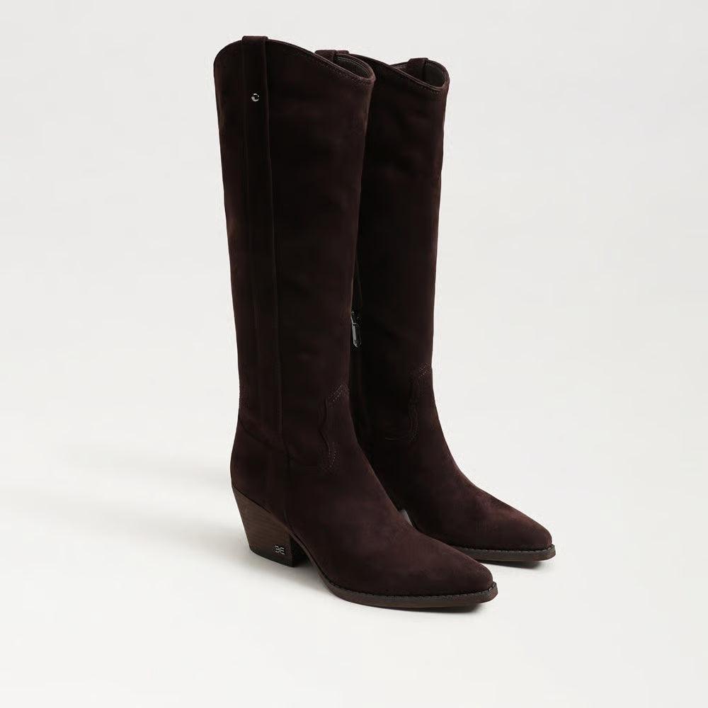 Wyatt Knee High Boot - Café Noir Suede