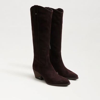 Wyatt Knee High Boot - Café Noir Suede
