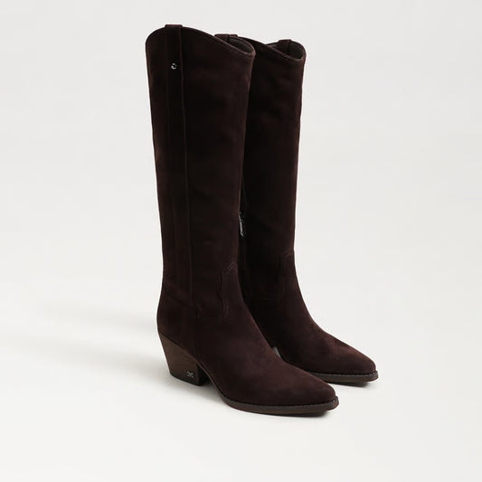 Wyatt Knee High Boot - Café Noir Suede