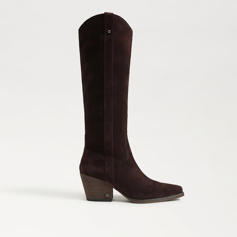 Wyatt Knee High Boot - Café Noir Suede