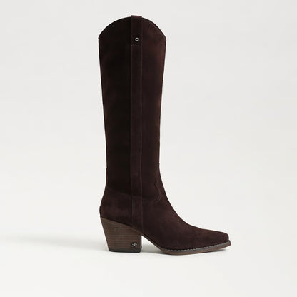 Wyatt Knee High Boot - Café Noir Suede