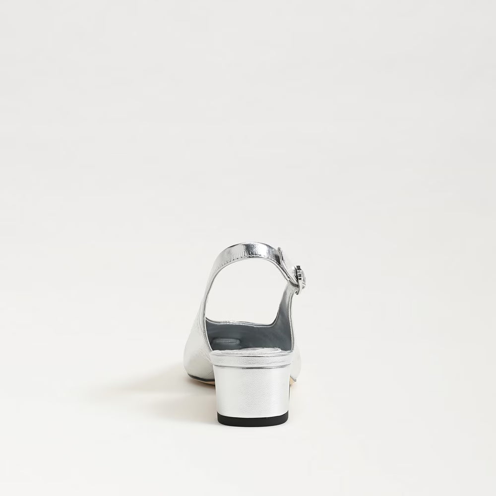 Sam Edelman Ronnie Slingback Heel - Silver Patent Leather