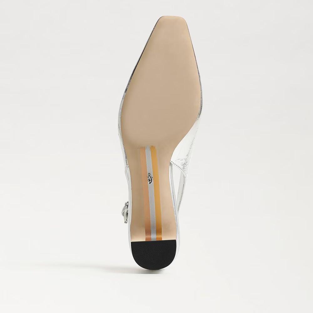 Sam Edelman Ronnie Slingback Heel - Silver Patent Leather
