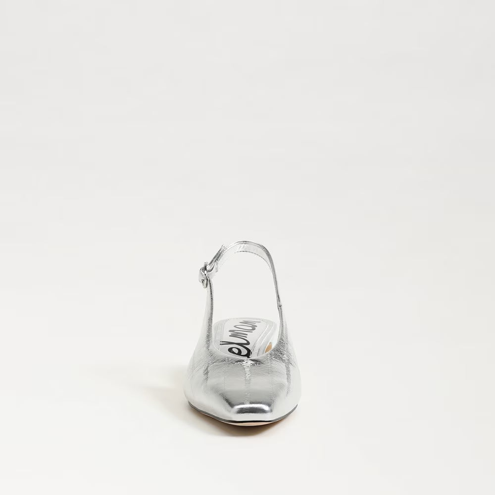 Sam Edelman Ronnie Slingback Heel - Silver Patent Leather