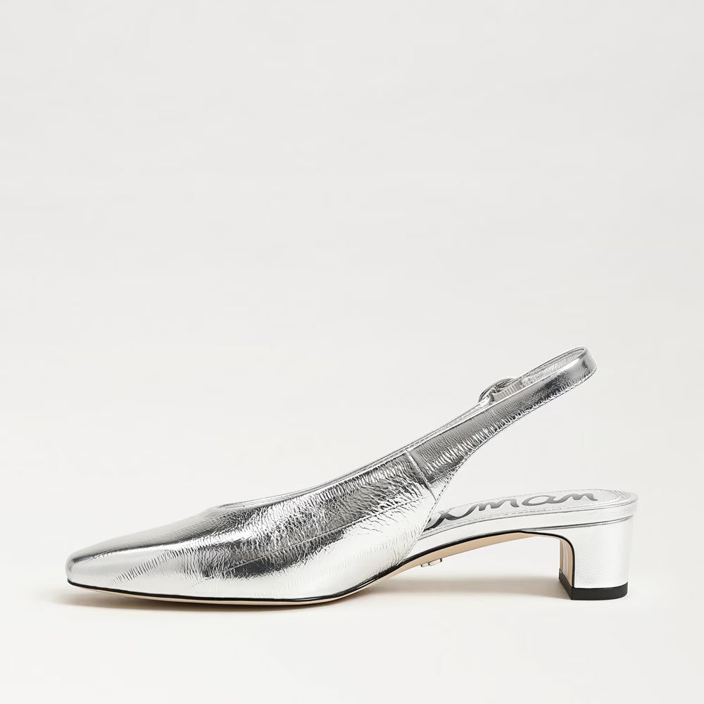 Sam Edelman Ronnie Slingback Heel - Silver Patent Leather