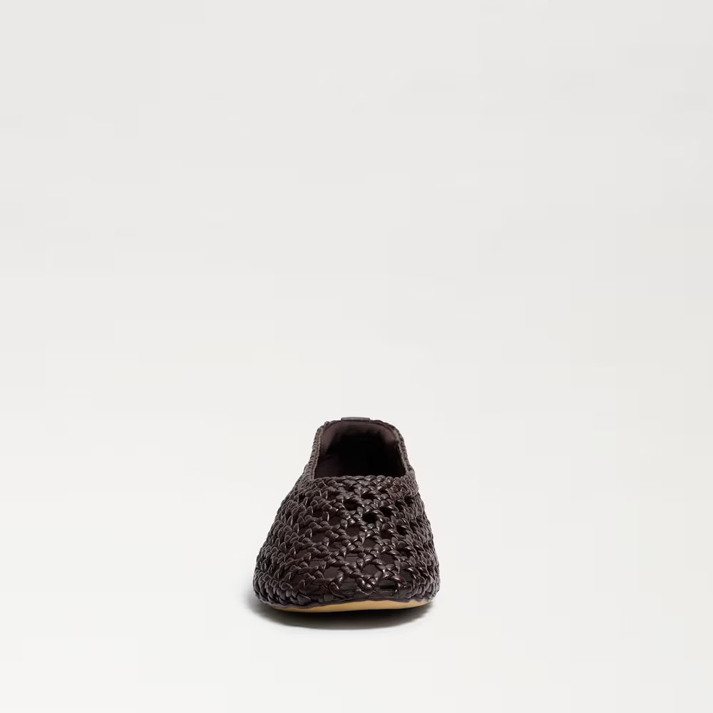Sam Edelman Shira Woven Ballet Flat - Dark Brown Woven Leather