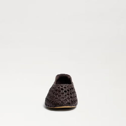 Sam Edelman Shira Woven Ballet Flat - Dark Brown Woven Leather