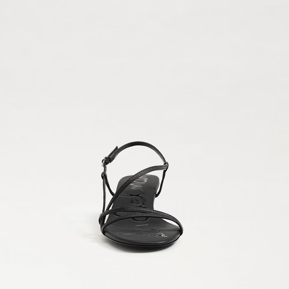 Sam Edelman Cora Kitten Heel Sandal - Black Leather