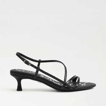 Sam Edelman Cora Kitten Heel Sandal - Black Leather