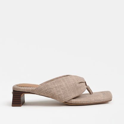 Colette Thong Sandal - Natural Gold Burlap