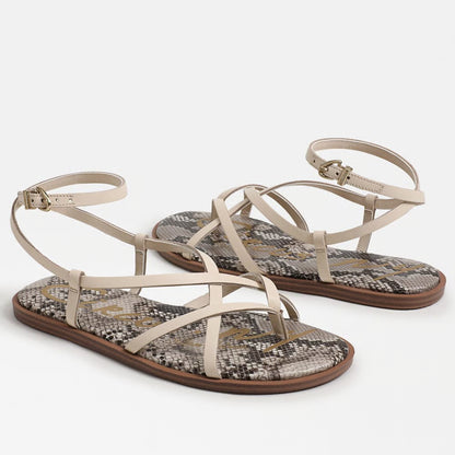 Dakota Ankle Strap Sandal - Vanilla Bean Leather