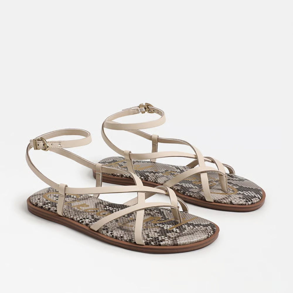 Dakota Ankle Strap Sandal - Vanilla Bean Leather