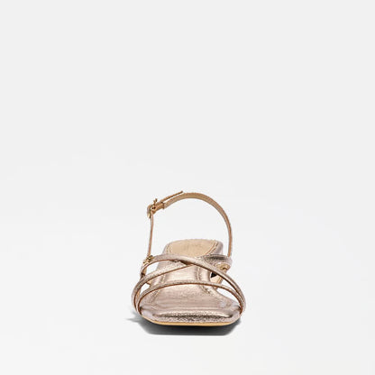 Caia Ankle Strap Heeled Sandal - Soft Gold