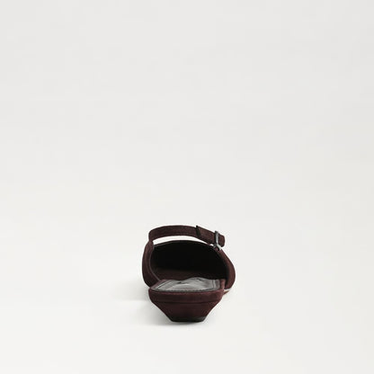 Netty Slingback Flat Shoe - Cafe Noir Suede