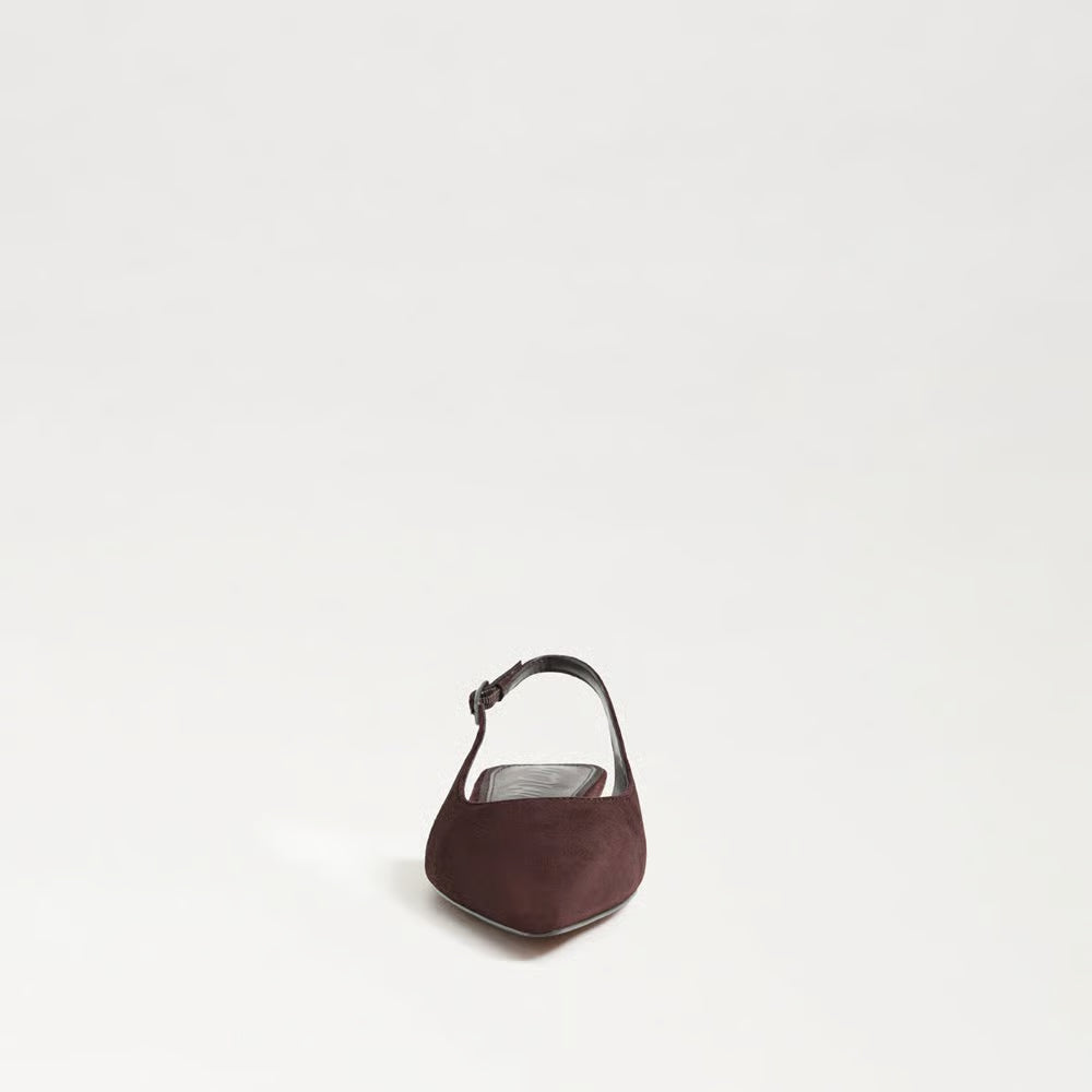 Netty Slingback Flat Shoe - Cafe Noir Suede