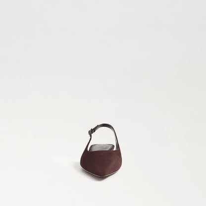 Netty Slingback Flat Shoe - Cafe Noir Suede