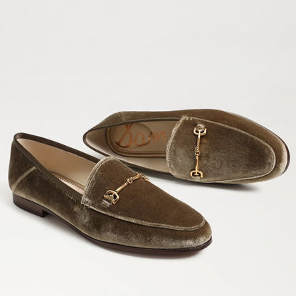 Loraine Bit Loafer Shoe - Brown Mushroom Velvet