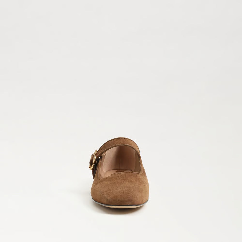 Michaela Mary Jane Flat Shoe - Warm Nutmeg Suede