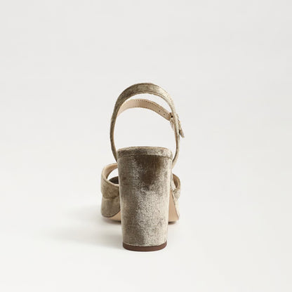 Fleur Platform Sandal - Brown Mushroom Velvet