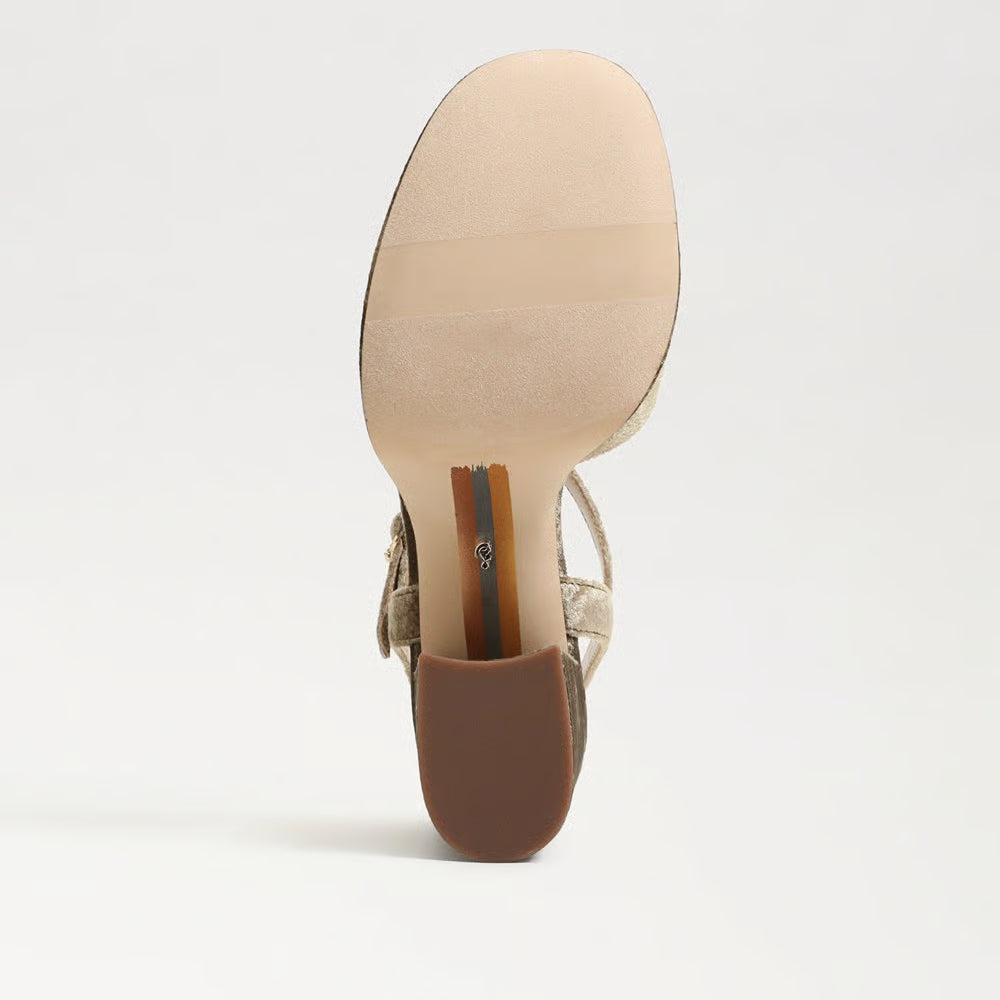 Fleur Platform Sandal - Brown Mushroom Velvet