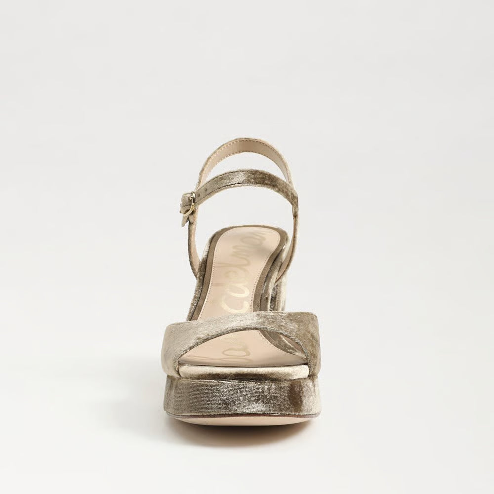 Fleur Platform Sandal - Brown Mushroom Velvet