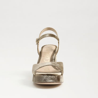 Fleur Platform Sandal - Brown Mushroom Velvet