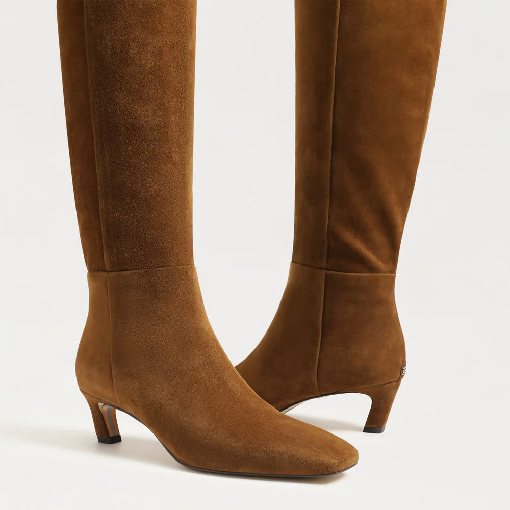 Perla Knee High Boot - Warm Nutmeg Suede