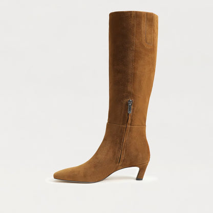 Perla Knee High Boot - Warm Nutmeg Suede