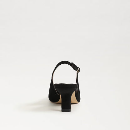 Bianka Slingback Pump Shoe - Black Suede